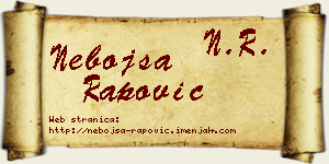 Nebojša Rapović vizit kartica